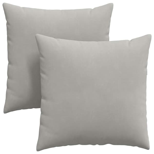 Sofakuddar 2 pcs Ljusgrå 60 x 60 cm tyg