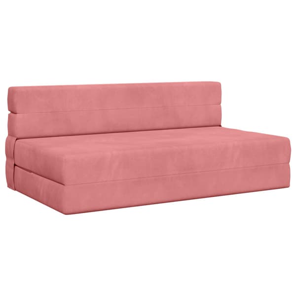 Fällsoffa säng Rosa 203 x 152 x 15 cm Sammet