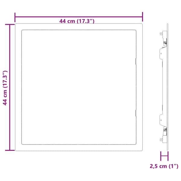 Åtkomstpaneler Vit 40 x 40 cm ABS Plast