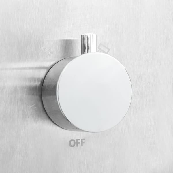 Utedusch med golv WPC rostfritt stål
