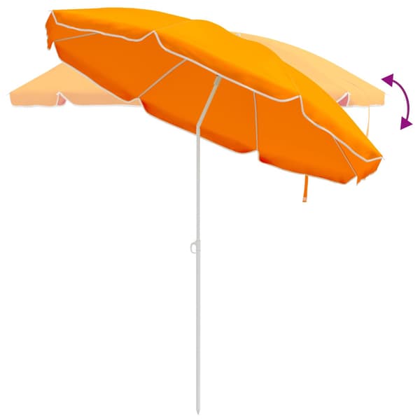 Trädgårdsparasol 240 cm 170T polyester Orange