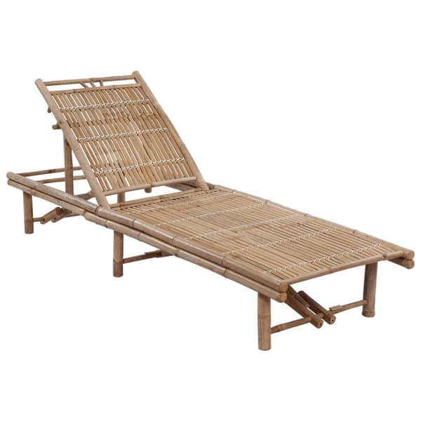 Solsäng med dyna bambu