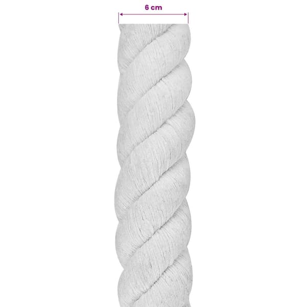 Rep Vit 6 x 6 x 1000 cm Bomull