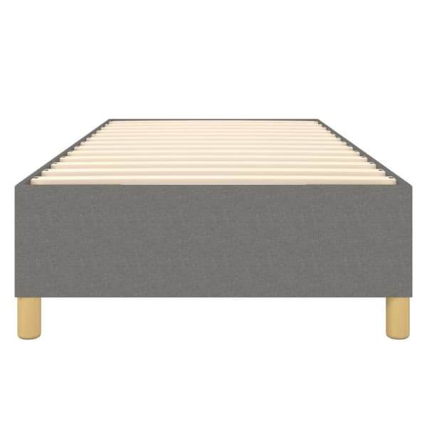 Boxspring-sängram mörkgrå 90x200 cm tyg