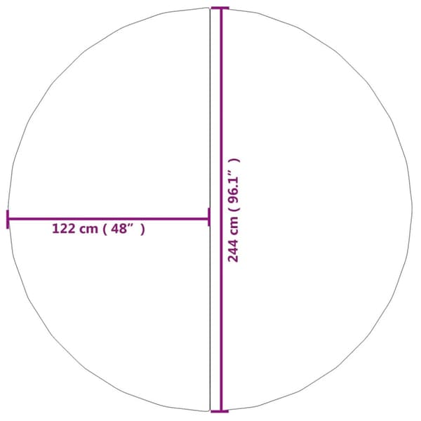 Markduk för pool ljusgrå Ø244 cm polyester geotextil