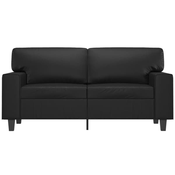 2-sitssoffa svart 120 cm konstläder