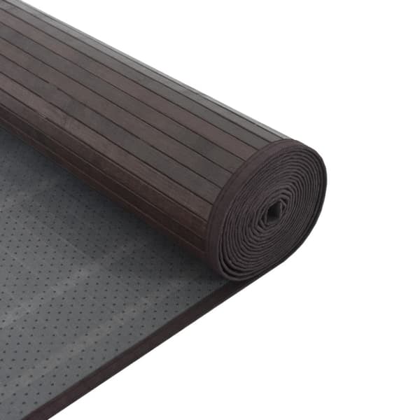 Matta rektangulär mörkbrun 60x100 cm bambu