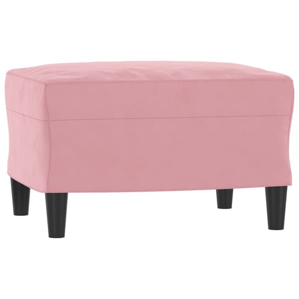 Soffgrupp med dynor 3 delar rosa sammet