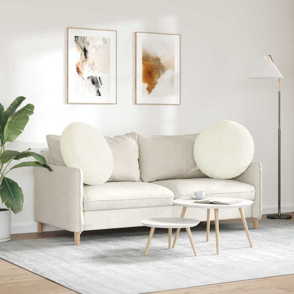 Sittkuddar 2 pcs Kräm Ø60 x 21 cm Sammet