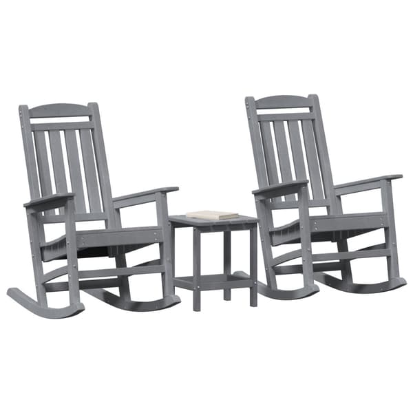Gungstol 3 pcs Ljusgrå polyeten