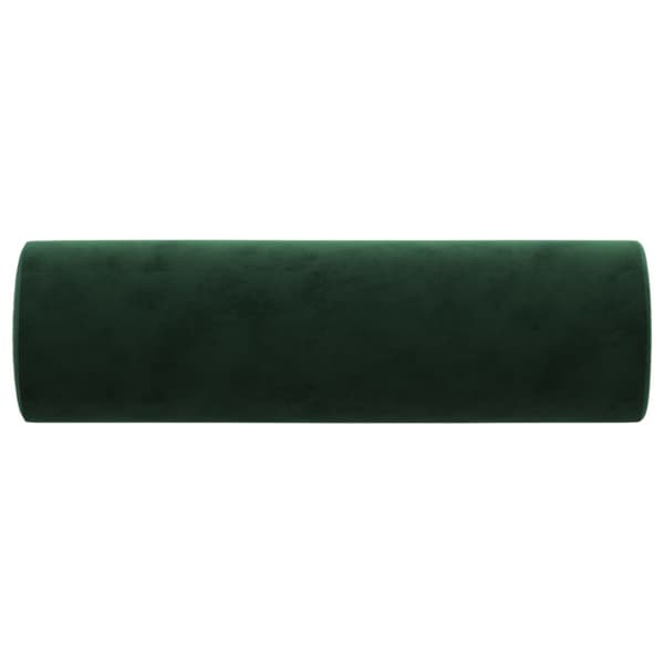 Prydnadskuddar 2 st mörkgrön Ø15x50 cm sammet