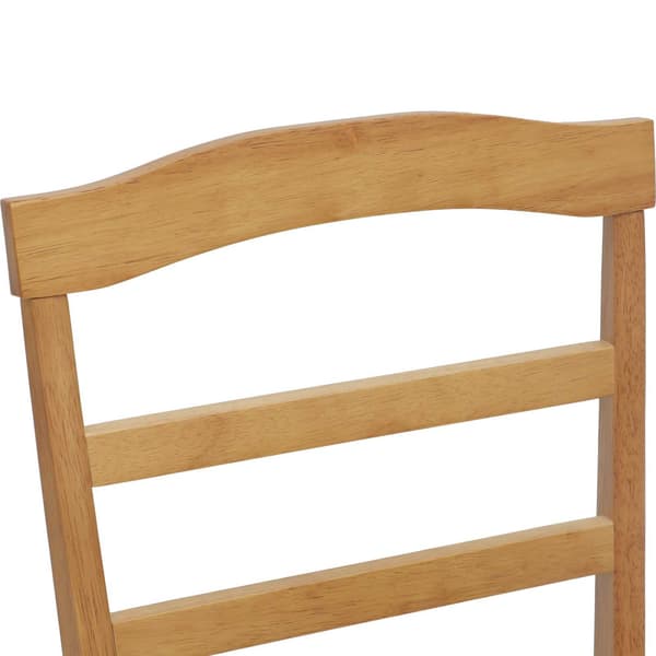 Matstol 2 pcs Naturfärg Massiv Gummiträ