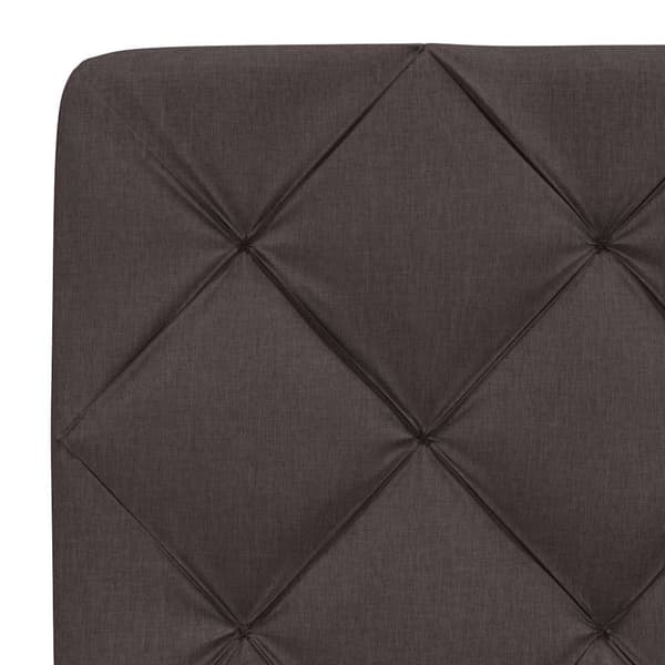 Bed Frame without Mattress Dark Brown 120x200 cm Fabric