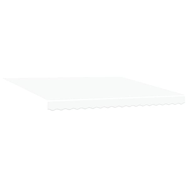 Utfällbar markis Vit 400 × 300 cm Polyester och aluminium