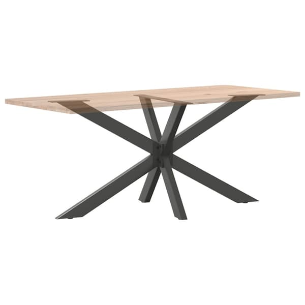 Matbordsben spindelformad antracit 150x78x(72-73) cm stål