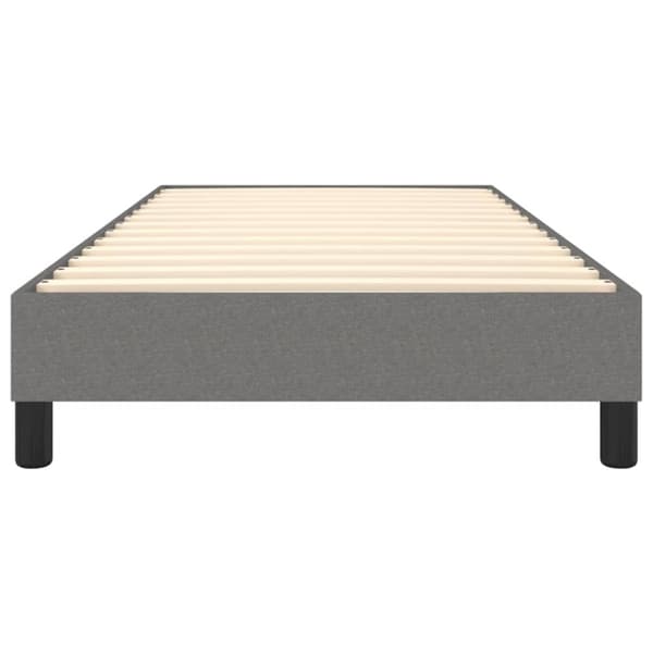 Boxspring-sängram mörkgrå 100x200 cm tyg