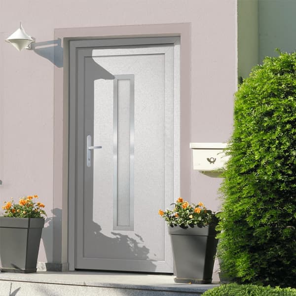 Ytterdörr vit 108x208 cm PVC