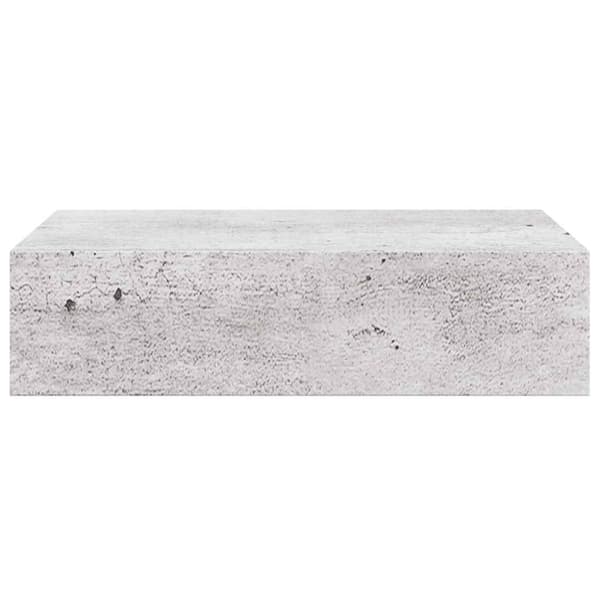Väggmonterad låda betonggrå 40x23,5x10 cm MDF