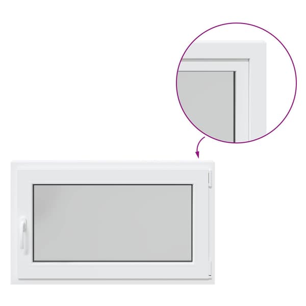 Källarfönster RISOR 100 x 60 cm PVC och glas Vit
