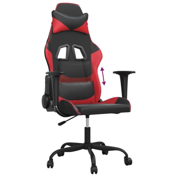 Gamingstol svart och röd konstläder