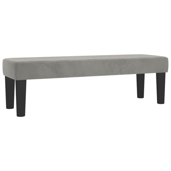 Ramsäng med madrass ljusgrå 180x200 cm sammet