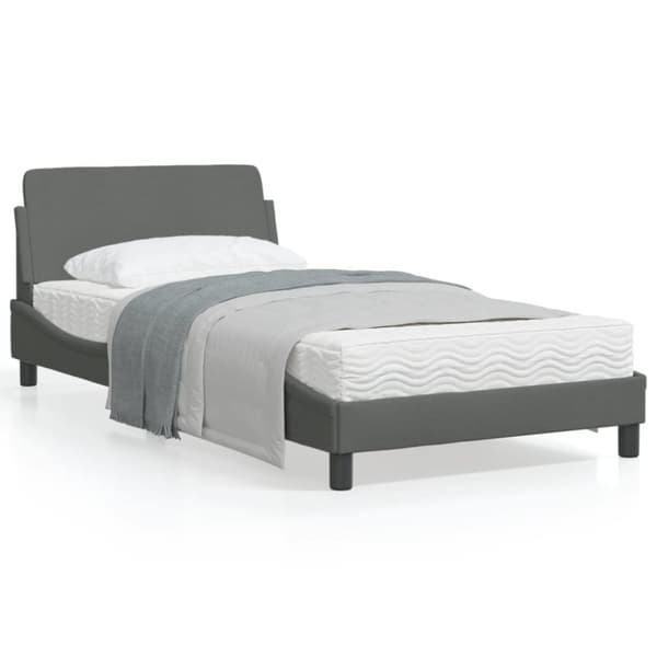 Bed Frame "Dover" Dark Grey 100x200 cm Fabric
