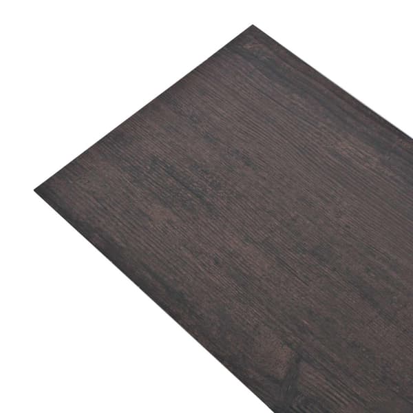 Golvplankor 18 pcs Mörkgrå 5,26 m² PVC