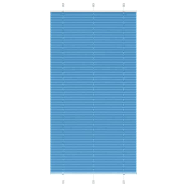Plisserad persienn blå 105x200 cm tyg bredd 104,4cm polyester