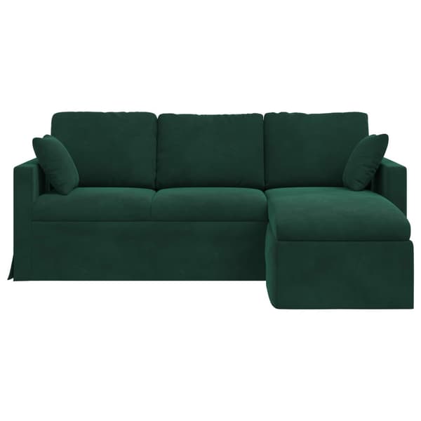 Soffa Mörkgrön 198 x 134 x 80 cm Sammet