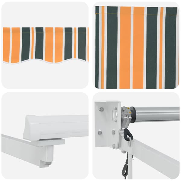 Utfällbar markis Flerfärgsdesign 400 × 300 cm