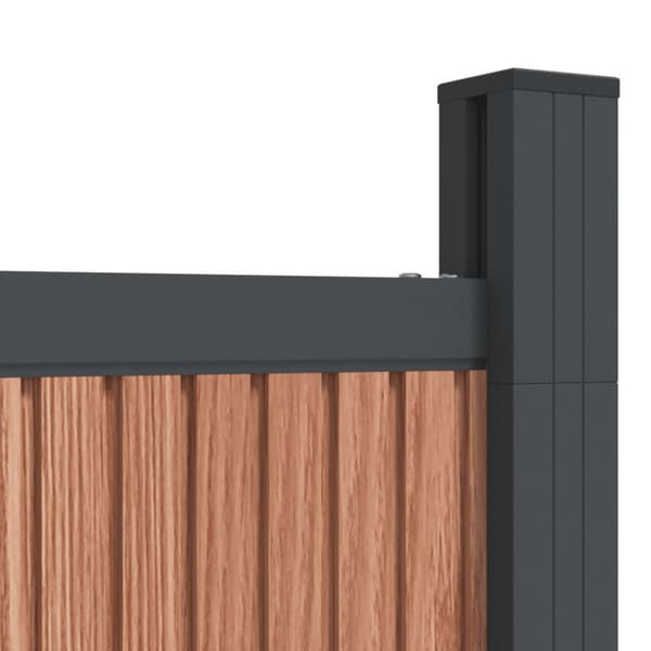 Staketpanel WPC brun 180x186 cm