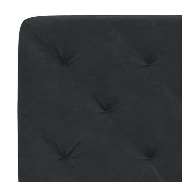 Headboard Cushion Black 100 cm Velvet