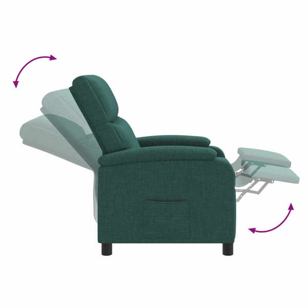 Recliner Mörkgrön Tyg