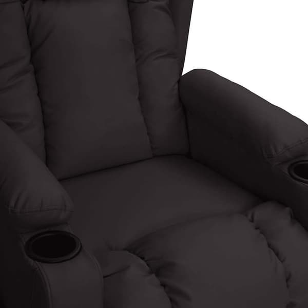 Massagefåtölj svart konstläder