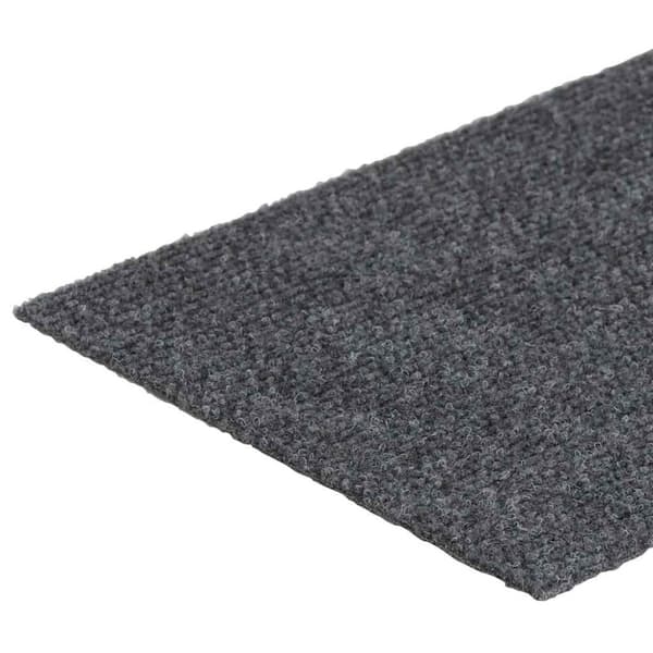Trappmattor självhäftande 30 st 76x20 cm ljusgrå rektangulära