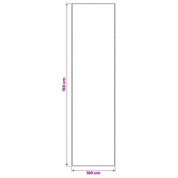Matta Gräddvit 100 x 150 cm 100% Polyester 3 mm Tvättbar