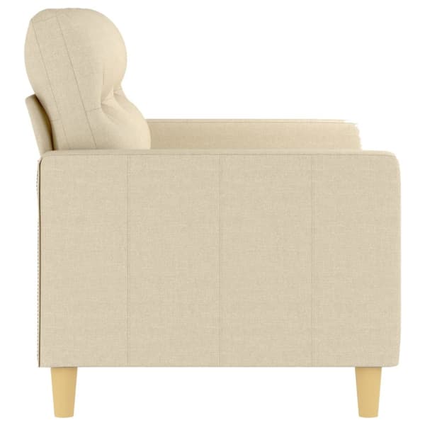 2-sitssoffa gräddvit 120 cm tyg