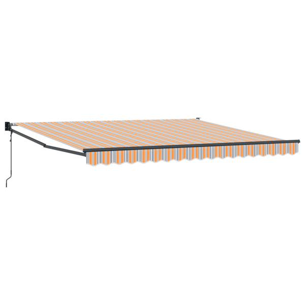 Utfällbar markis Flerfärgsdesign 400 × 300 cm