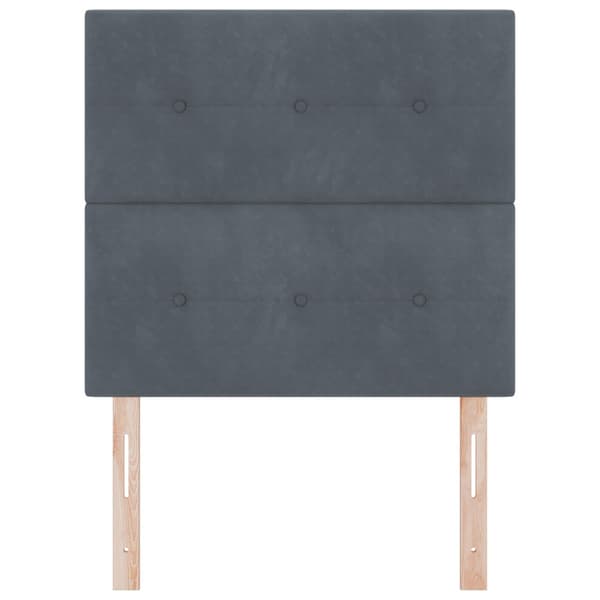 Huvudgavel Mörkgrå 100 cm Sammet