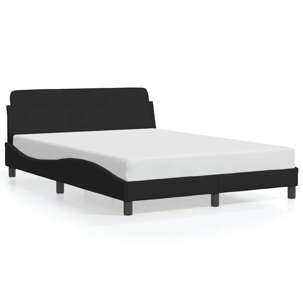 Sängram Dover svart 135x190 cm sammet