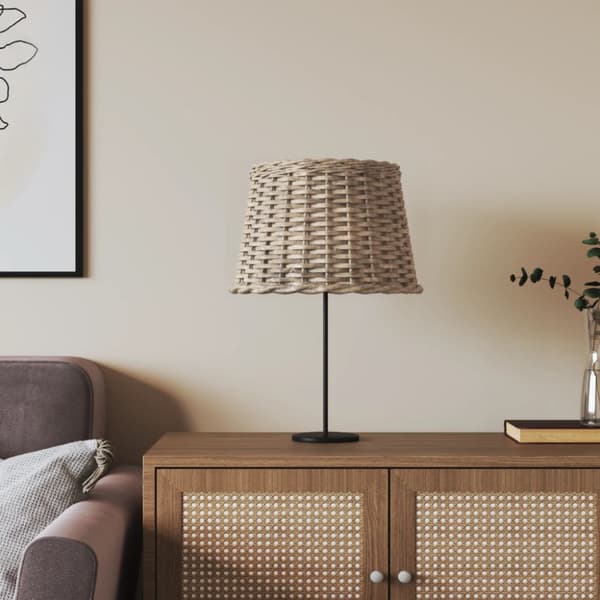 Lampskärm brun Ø40x26 cm korgmaterial