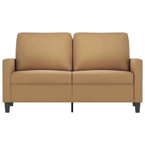 2-sitssoffa brun 120 cm sammet