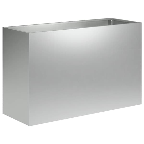 Trädgårdsplanterare 2 st Silver 80 x 30 x 40 cm