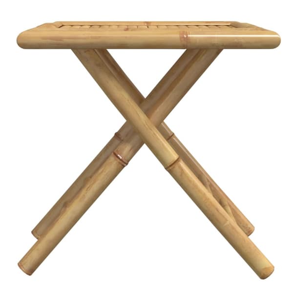Hopfällbart trädgårdsbord 45x45x45 cm bambu