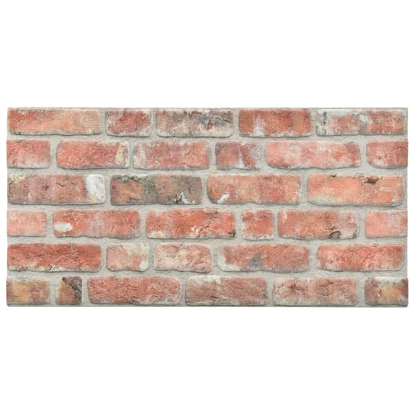 Väggpaneler 10 pcs Röd 100 x 50 cm EPS Skum