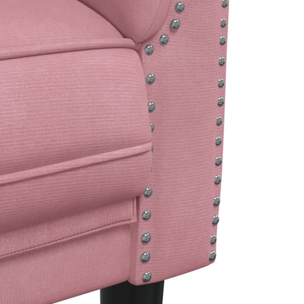 Soffa 2-sits rosa sammet