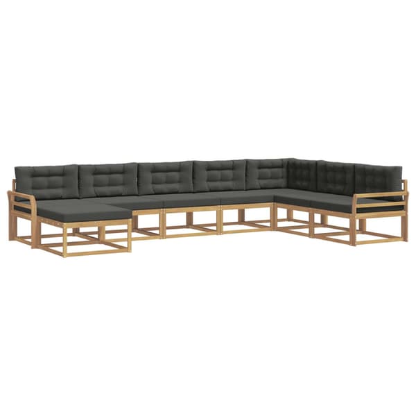 Utomhussoffset 8 pcs Vit och antracit