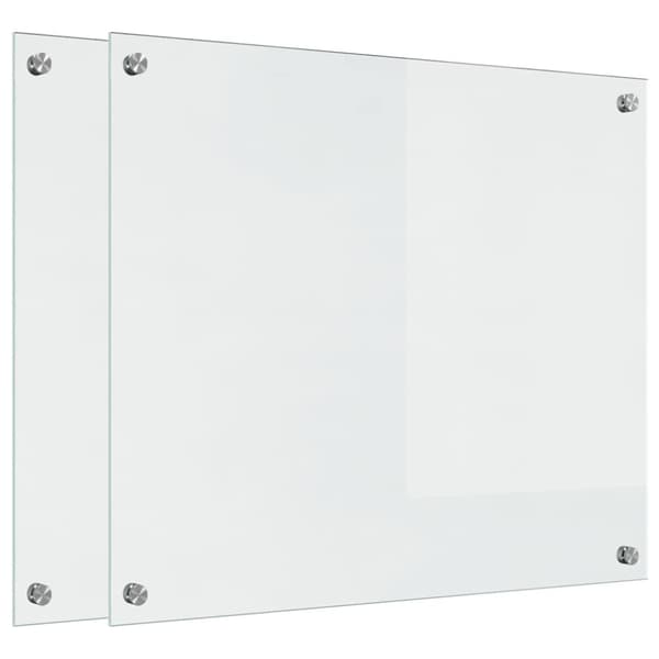 Köksskydd 2 pcs Transparent 70 x 60 cm härdat glas