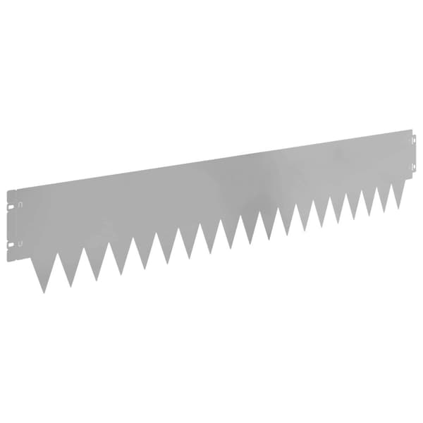 Kant för gräsmatta 20 pcs 103 x 20 cm metall Silver