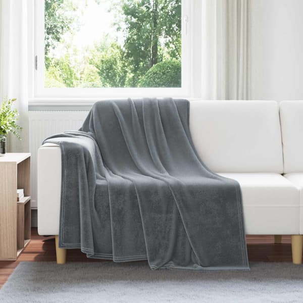Kastfilt Mörkgrå 150 x 200 cm Fleece